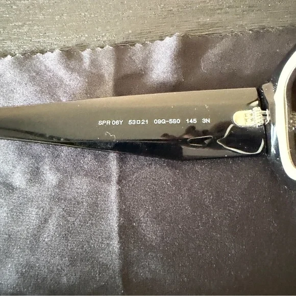 Prada Women’s Black Rectangular Sunglasses - Picture 8 of 11